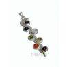 Pendentif Serpent d'Argent 7 Chakras