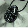 Pendentif Obsidienne Flocon de Neige Type "Petite Poire"