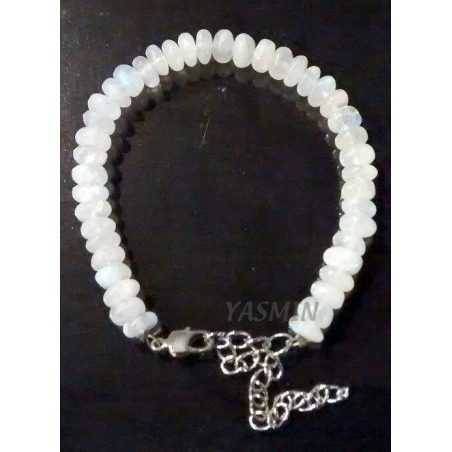 Pulsera Piedra Luna Lenteja.