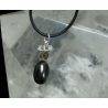 Pendentif Shungit avec Quartz Herkimer