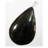 Black Tourmaline Tear Pendant