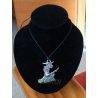 Witch on Broom Pendant