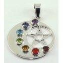 Pendentif Chakra Lune - Pentagramme