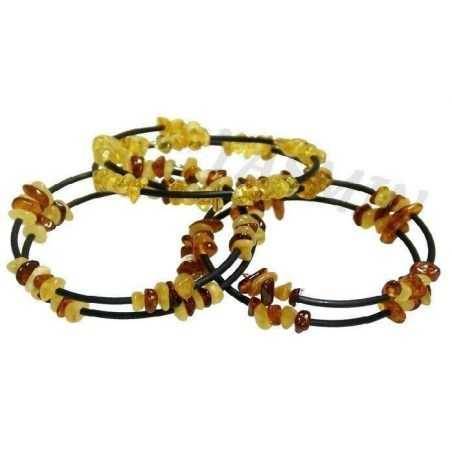 Bracelet Ambre Caoutchouc Spirale