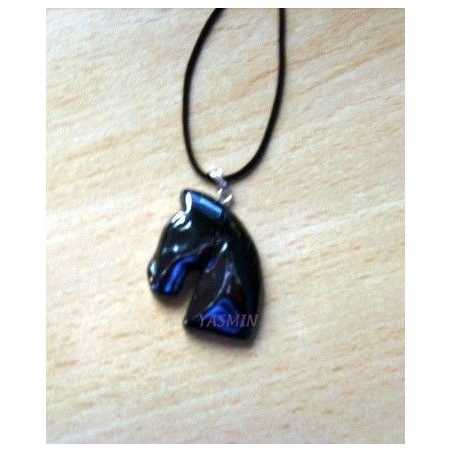 Pendentif Tête de Cheval Hématite