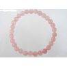 Bracelet Boule 8 mm. Quartz Rose