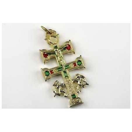 Cruz de Caravaca 5 cms. dorada