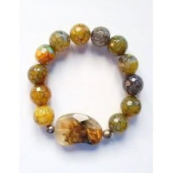 Pulsera Ágata Crackeada Verde