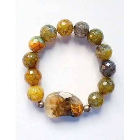 Pulsera Ágata Crackeada Verde