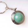 VIRGO Zodiac Keychain Green Quartz Ball