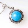 AQUARIUS Zodiac Keychain Turquenite Ball