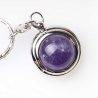 PISCES Zodiaco Keychain Amethyst Ball