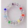 Quartz Crystal Ball with Chakras Bracelet