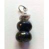 Pendentif Shungit avec Quartz Herkimer Type Boule Double