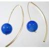 Blue Agate Long Earrings