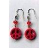 Peace Symbol Hook Earrings