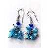 Pendientes Racimo Ojo Turco Celeste