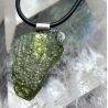 Moldavite Pendant with Silver Link