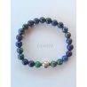 Bracelet Blue Malachite Boule 8 mm.