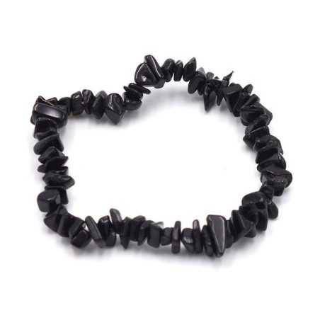 Pulsera Chip Turmalina Negra
