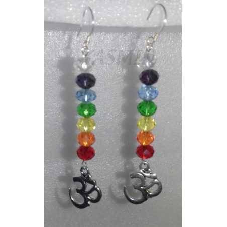 Pendientes 7 Chakras con Símbolo Om