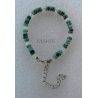 Emerald Bracelet in Lentil Shape with Moonstone