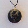 Pendentif Hématite Poule Noire