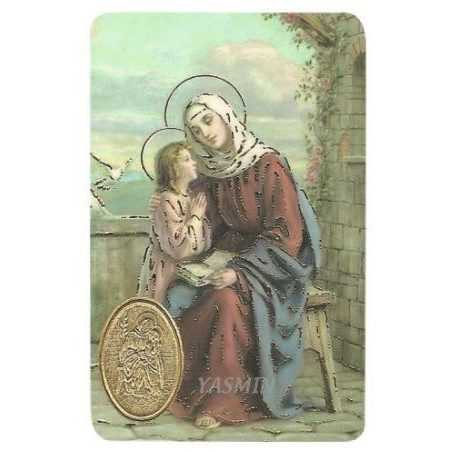 Saint Clare of Assisi Print with Medal