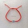 Red Bracelet with Hand of Fatima Macrame Adjustable