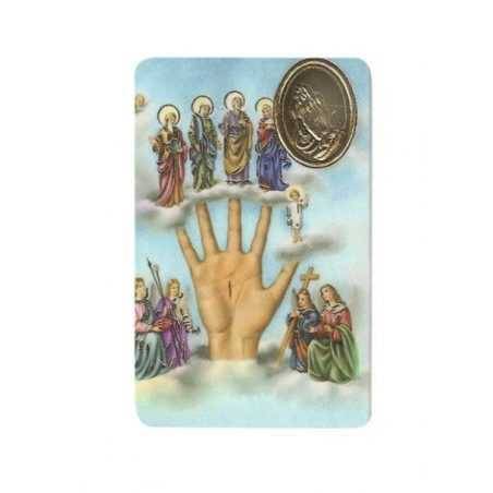 Powerful Hand.  Print with Medal