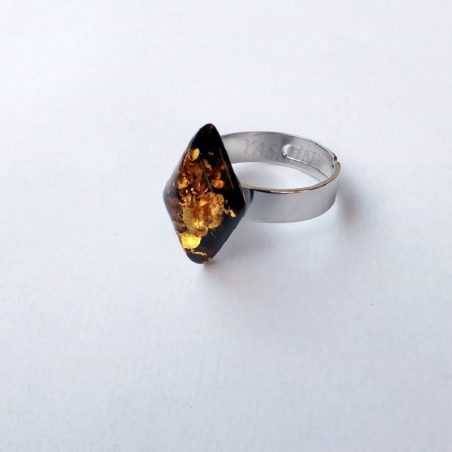 Bague Ambre Réglable