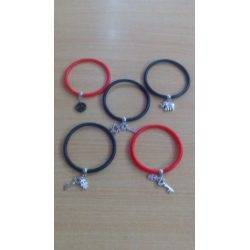 Rubber's Bracelet with Amulets