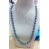 Collar Hematite Y Cristal Azul