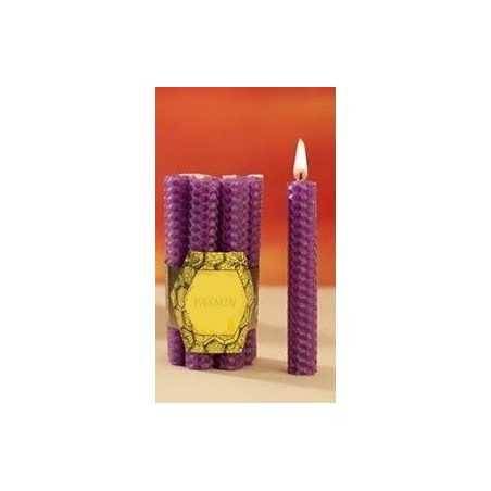 Bougie en Cire Vierge Colorée Artisanale 11,5x1,7 cm.