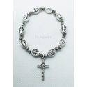 Saint Benedict and Cross Medals Bracelet