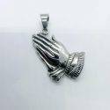 Praying Hands Pendant - Stainless Steel