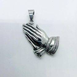 Pendentif  Mains en Prière - Acier Inoxydable