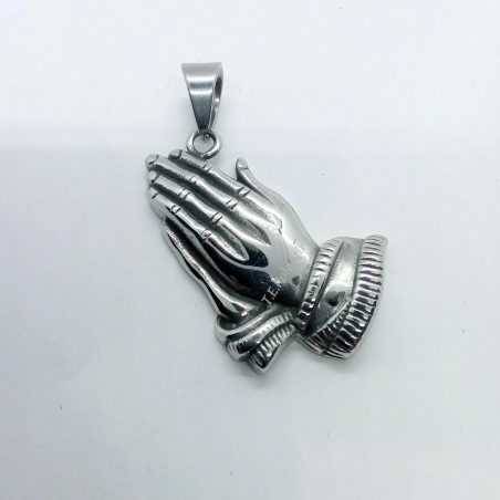 Praying Hands Pendant - Stainless Steel