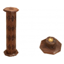 Vertical Wood Incense Burner, 30 cms