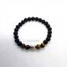 Man Bracelet of Lava and Tiger Eye