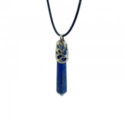 Pendentif Lapis Lazuli Point Serti Décoré