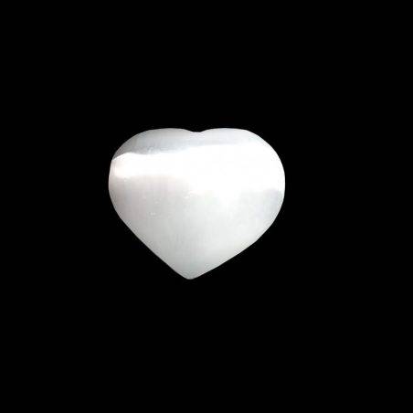 corazón de selenita blanca especial para relajación y meditación