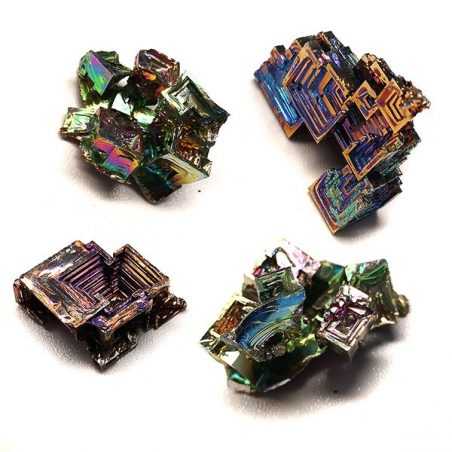 Crystallized Bismuth in Box 4x4 Cms.