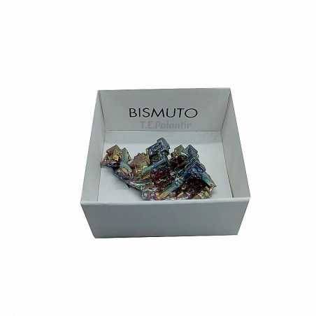 Crystallized Bismuth in Box 4x4 Cms.