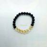 Pulsera de Obsidiana Negra y Cuarzo Citrino