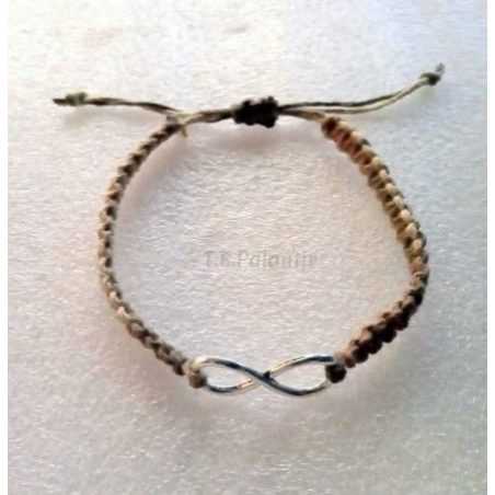 Infinity Adjustable Hemp Bracelet