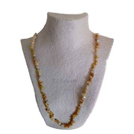 Collier Chip Long Calcite Jaune