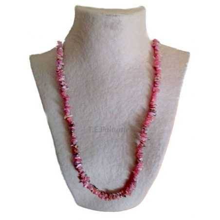 collar de rodocrosita largo 90 cms.