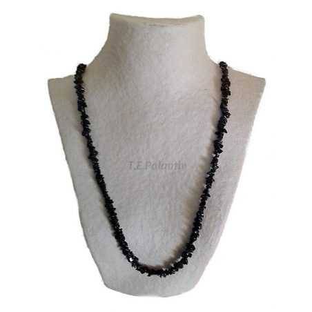 collar de ónix negro largo 90 cms.