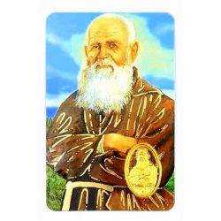 Estampa con medalla de Fray Leopoldo, incluye oración.